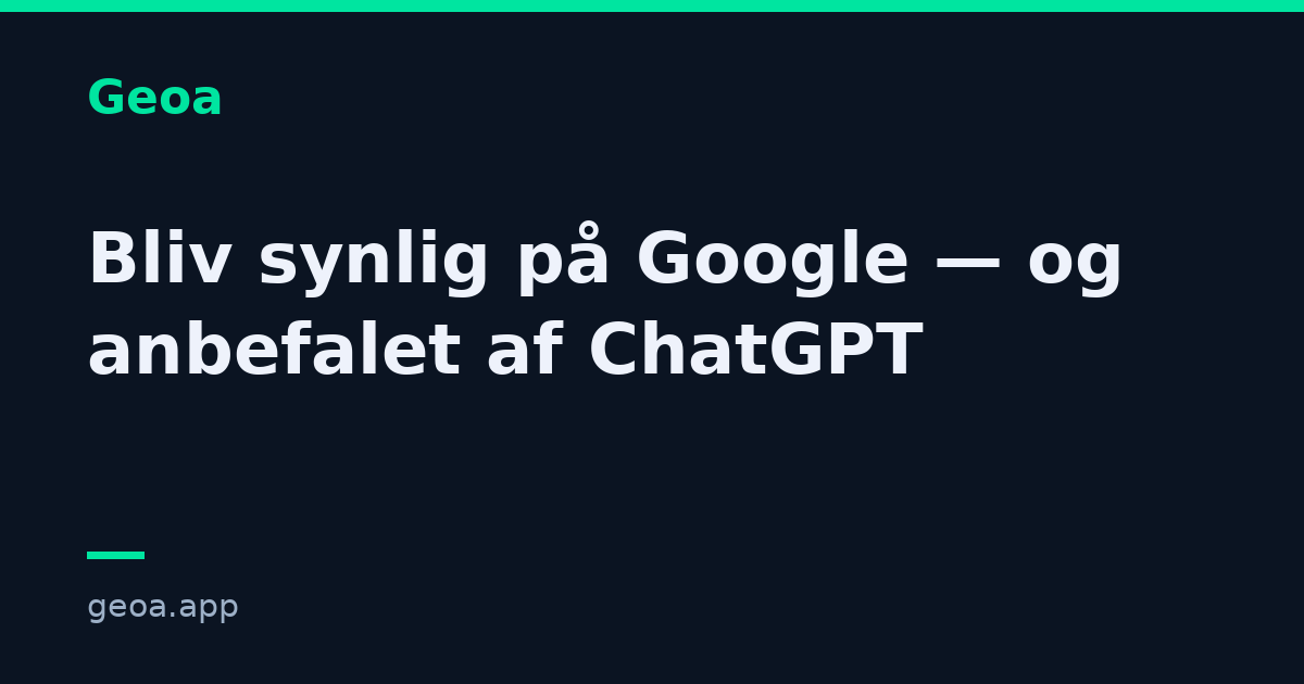 Geoa — 官网预览图